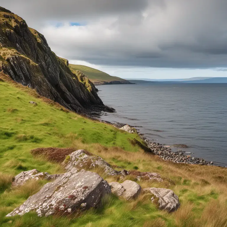 Visual representation of "mull" - A promontory, headland, or peninsula, specifically in the southwestern part of Scotland