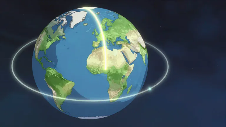 Visual representation of "meridional" - Pertaining to the meridian, typically referring to the geographical line that runs from the North Pole to the South Pole.