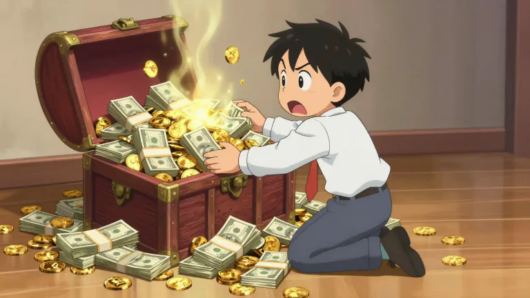 Visual representation of "megabuck" - A large amount of money, typically millions of dollars.
