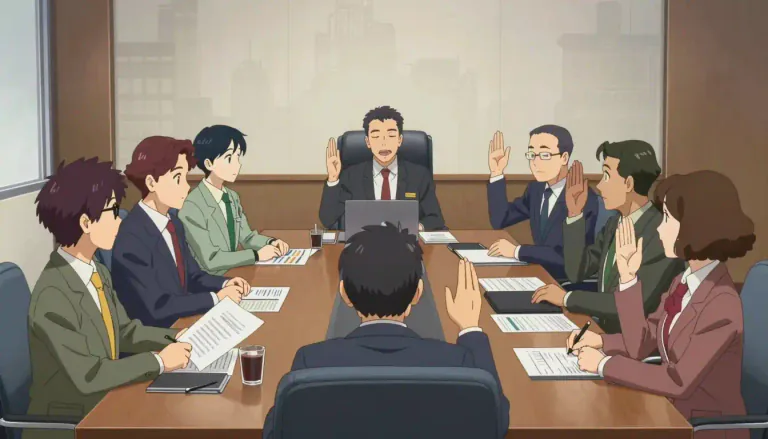Visual representation of "directorate" - A group of people who have the power to make decisions and control a company or government department.