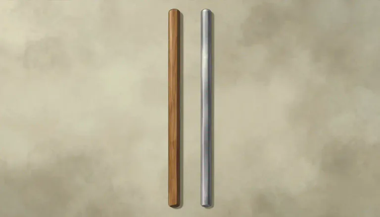 Visual representation of "rod" - A long, thin piece of metal or wood