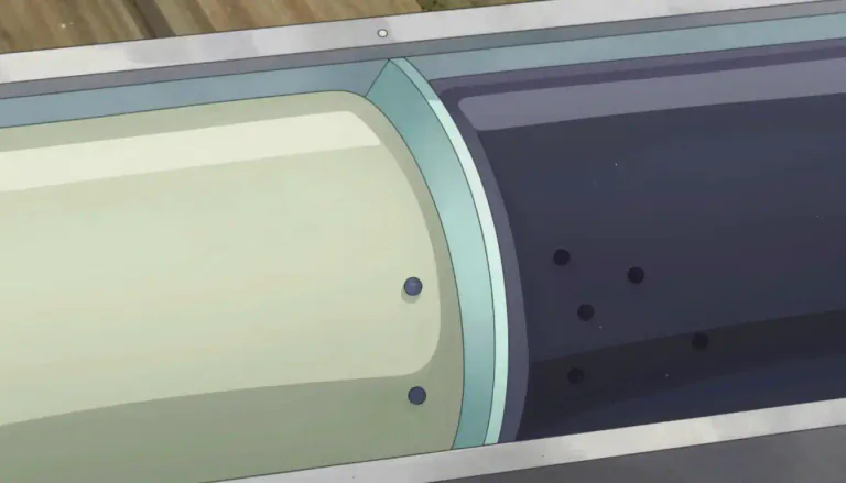 Visual representation of "osmosis" - A process where molecules of a solvent go through a semi-permeable membrane, from a less concentrated solution to a more concentrated one.