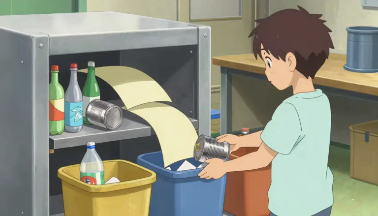 Visual representation of "recycle" - To put used items through a process so they can be used again.