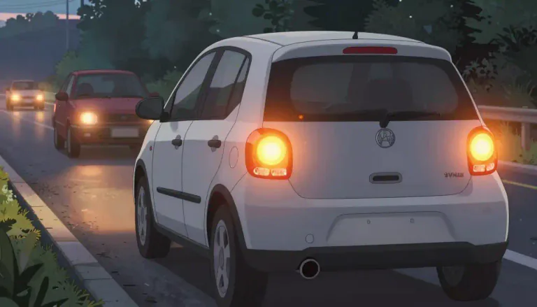Visual representation of "flasher" - A device in a vehicle that lights up to indicate the vehicle is turning or having an emergency