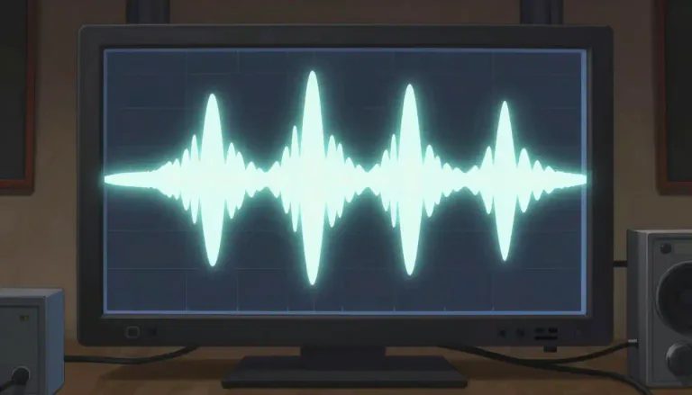 Visual representation of "waveform" - A visual representation of the shape of a signal wave displayed over time, commonly used in electronics and acoustics.