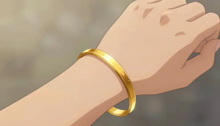 Visual representation of "bracelet" - A piece of jewelry that you wear around your wrist.
