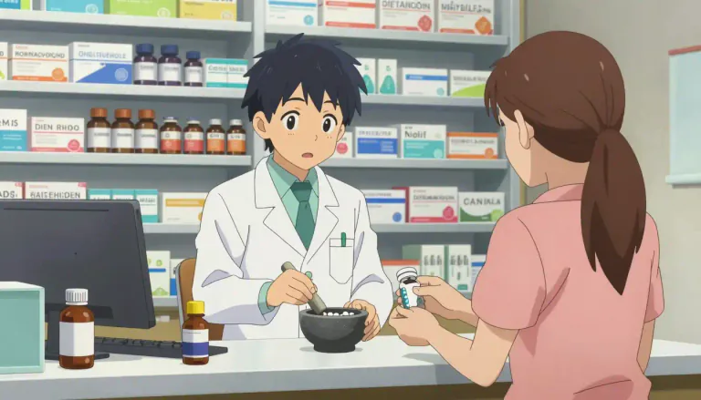 Visual representation of "pharmacy" - A place where medicines are prepared and sold