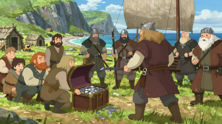 Visual representation of "danegeld" - A tax that was given to Viking invaders in England so they would stop attacking