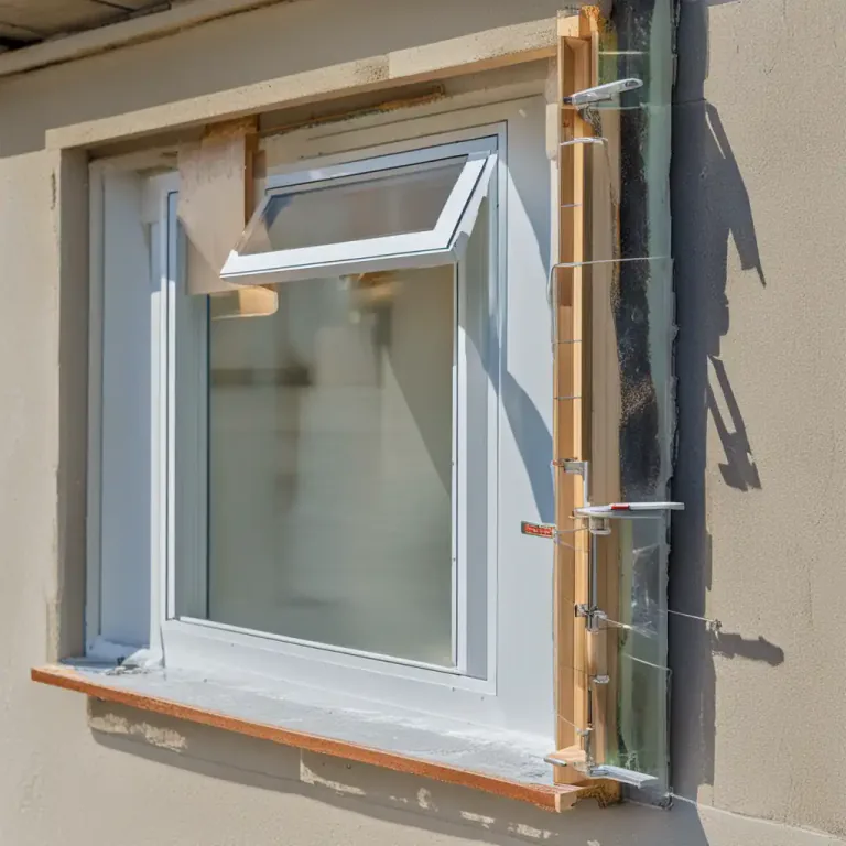 Visual representation of "reveal" - the part of the side of a window or door opening that is between the outer surface of a wall and the window or door frame