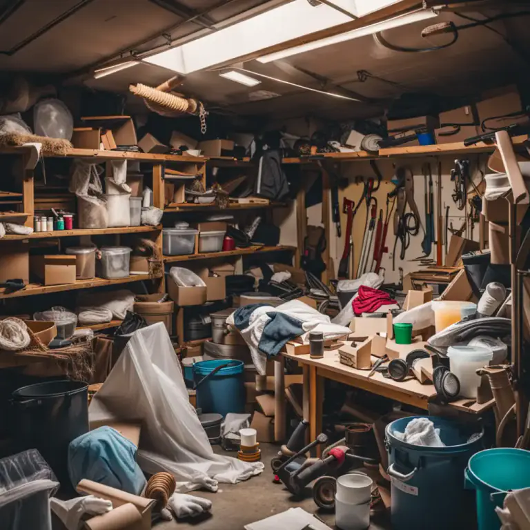 Visual representation of "clear out" - To remove everything or everyone from a place