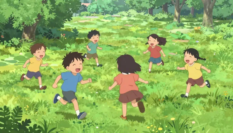 Visual representation of "frolic" - To play and move about happily, or in a lively and cheerful way