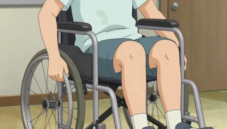 Visual representation of "quadriplegic" - A person who cannot move or feel both arms and both legs because of injury or disease of the spine.