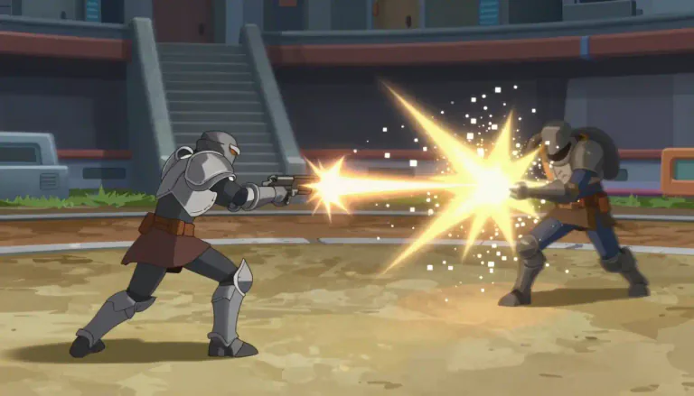 Visual representation of "frag" - In video gaming, to secure a kill against an opponent.