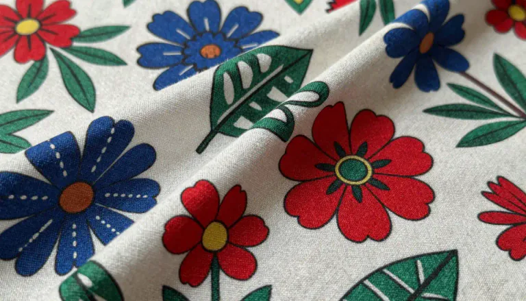 Visual representation of "chintz" - A type of colorful and usually printed cotton fabric