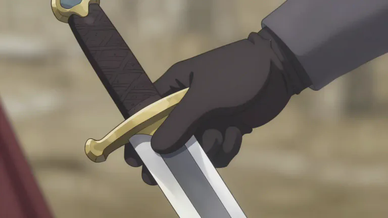 Visual representation of "hilt" - The handle of a weapon, such as a sword or knife