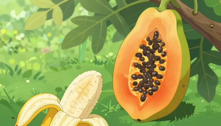 Visual representation of "pawpaw" - A sweet fruit that grows on the papaya tree, often having a banana-like flavor and creamy texture.
