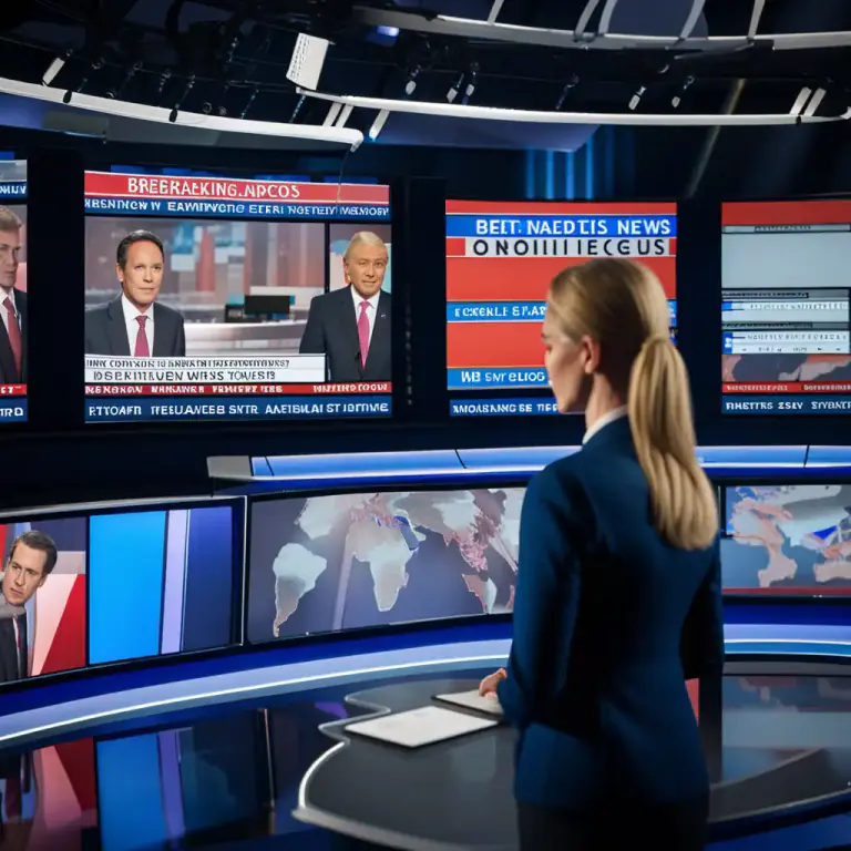 Visual representation of "journalist" - A person who presents news during a news program on television, on the radio, or on the internet.
