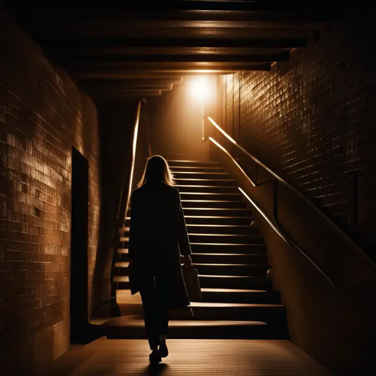 Visual representation of "descend to" - To go down to a lower level or place