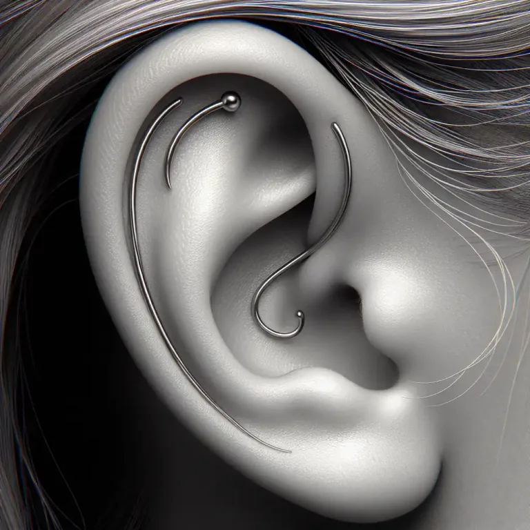 Visual representation of "helix" - Part of the outer ear that is curved and folds outwards