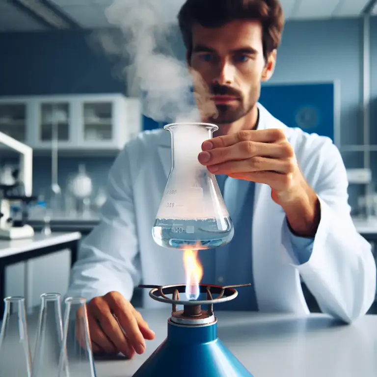 Visual representation of "condensation" - In physical chemistry, it is the process of converting a vapor into a liquid or a solid state.