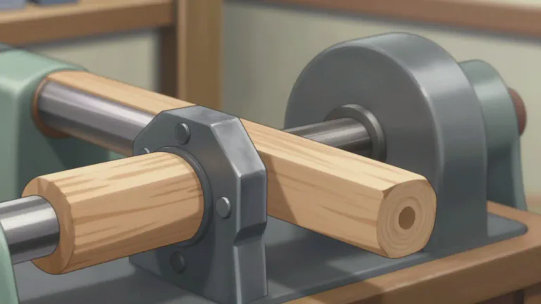 Visual representation of "chuck" - The part of a woodworking machine that holds the wood