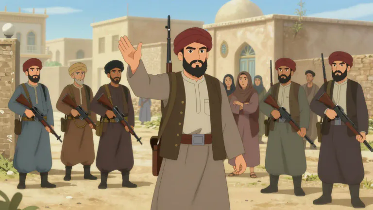 Visual representation of "taliban" - A militant group that governed Afghanistan and is known for its extreme interpretation of Islamic law.