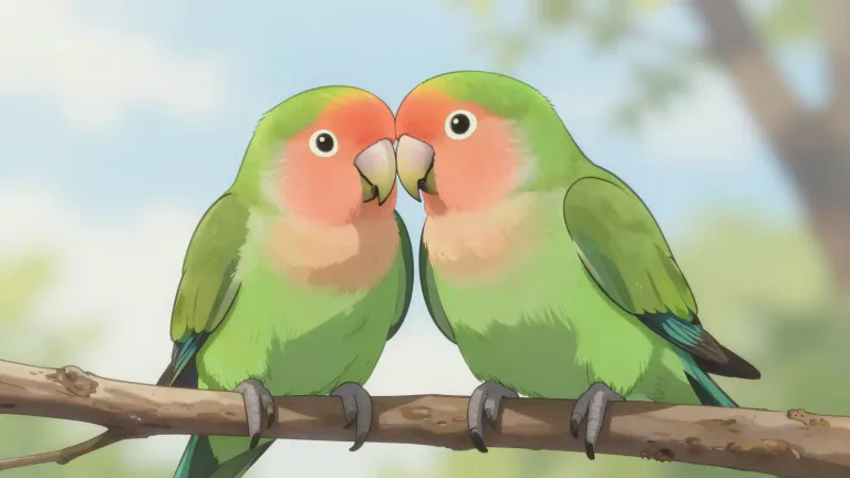 Visual representation of "lovebird" - A small species of parrot that is known for its affectionate behavior towards its mate.