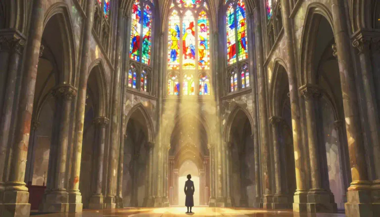 Visual representation of "numinous" - Having a strong religious or spiritual quality that makes you feel a sense of the presence of God or a higher power.
