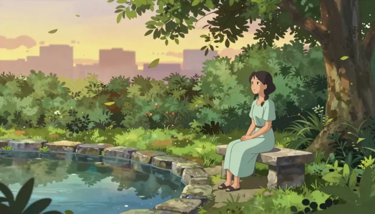 Visual representation of "quietude" - A state of calm or peacefulness