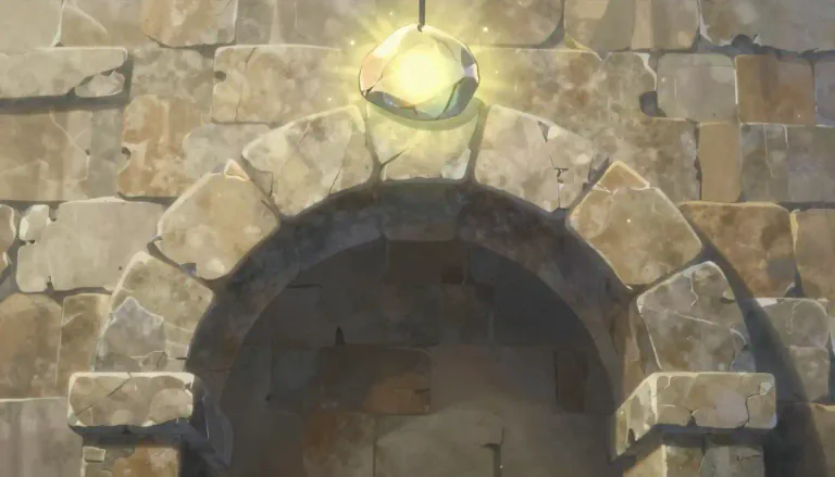 Visual representation of "capstone" - The last stone put on a dome or arch that makes it steady and complete.