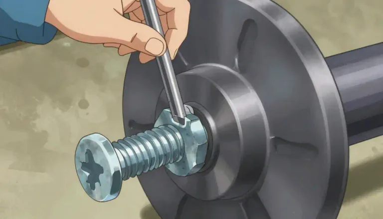Visual representation of "setscrew" - A setscrew is a type of screw designed to secure one object to another, often tightening it against a shaft or a fixture.