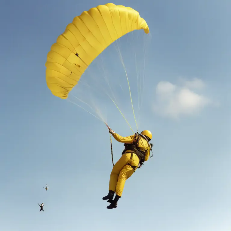 Visual representation of "chute" - A parachute