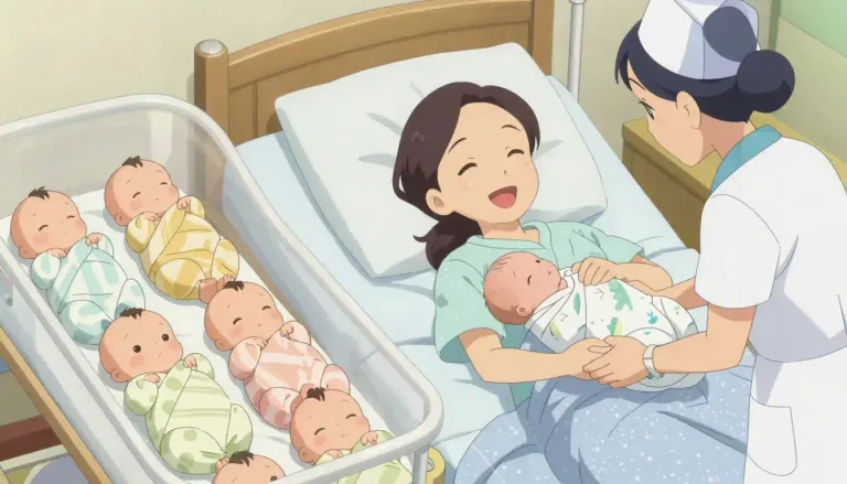 Visual representation of "sextuplet" - A sextuplet is one of six offspring born at the same time during a single birth.