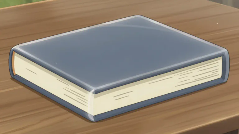 Visual representation of "dustcover" - A cover made of paper or plastic that protects a book from dust and damage.
