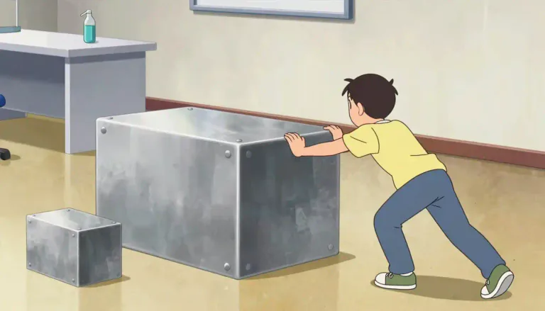 Visual representation of "masse" - In physics, it relates to the quantity of matter in an object.