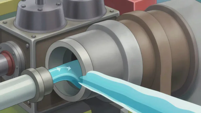 Visual representation of "inlet" - A pipe or tube that liquid or gas enters into a machine or engine.
