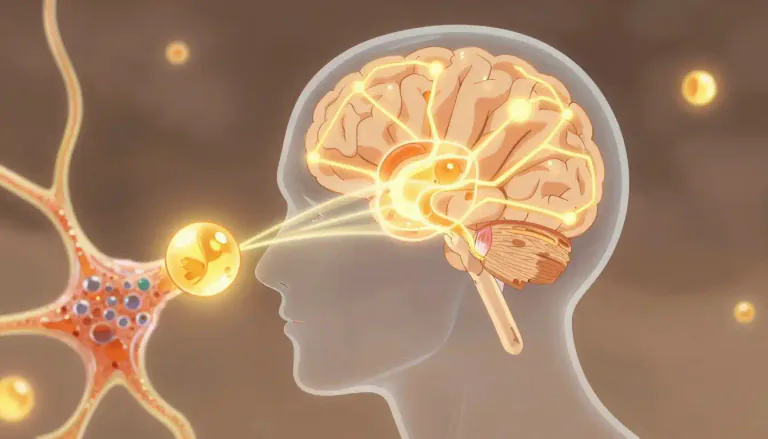 Visual representation of "anandamide" - An endocannabinoid, which is a naturally occurring fatty acid neurotransmitter in the brain that binds to cannabinoid receptors and influences various bodily functions.