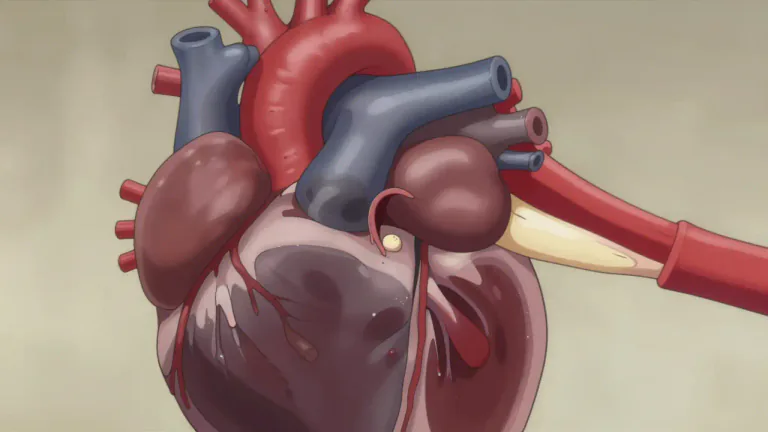 Visual representation of "infarct" - A region of tissue that has died due to insufficient blood supply.