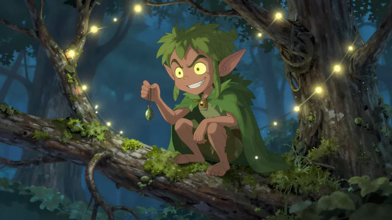 Visual representation of "puck" - A mischievous or evil sprite in traditional English folklore.