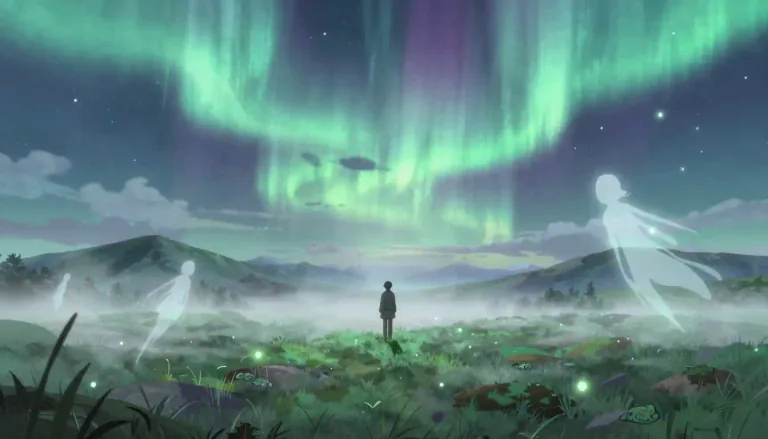 Visual representation of "otherworldliness" - The state of being apart from this world, often in a spiritual or mystical sense.