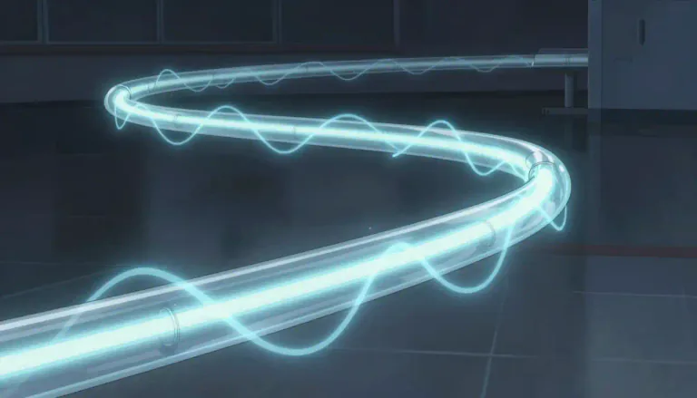 Visual representation of "waveguide" - A waveguide is a structure that guides waves, like electromagnetic waves, to propagate along a specific path.