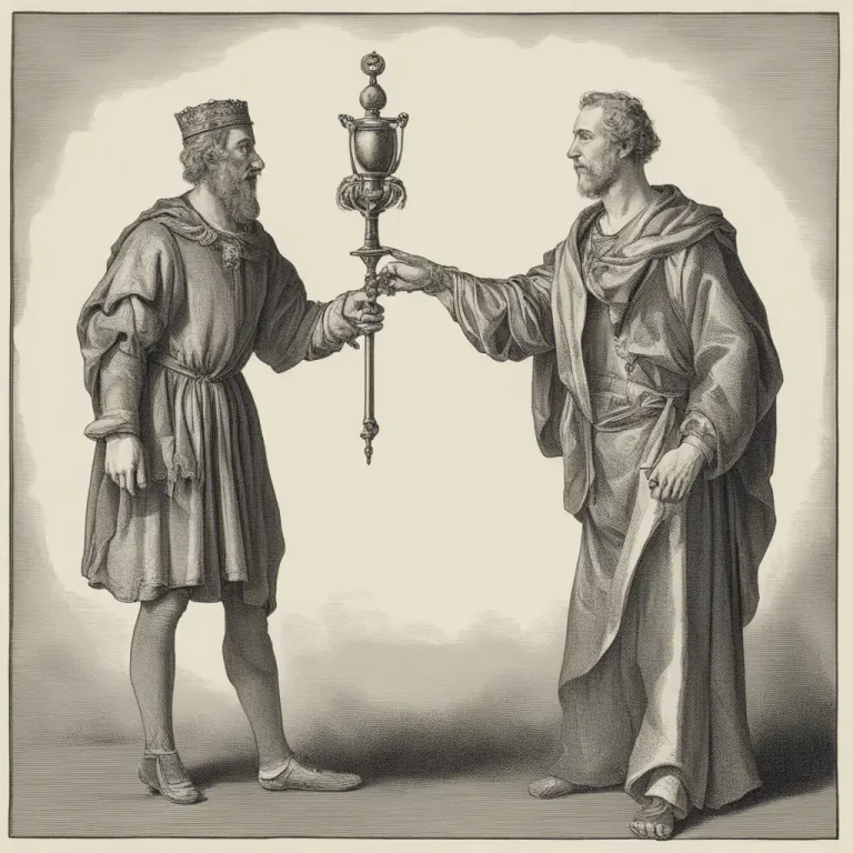 Visual representation of "in the name of somebody/something" - By the authority given from someone or something.