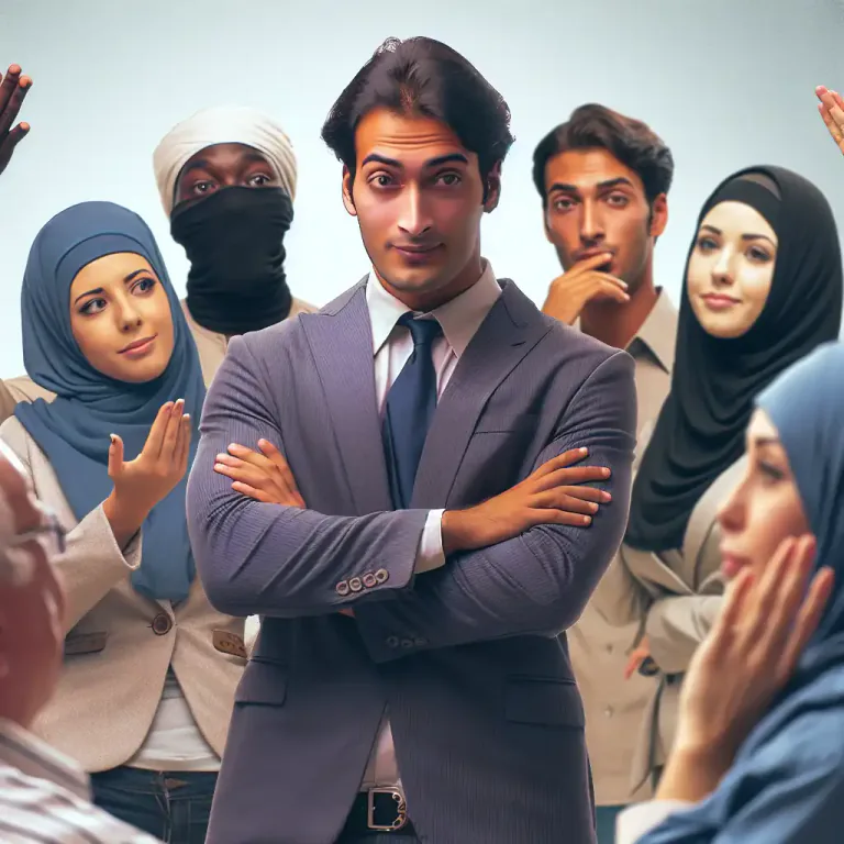 Visual representation of "put somebody in their place" - To make someone understand that they are not as important or clever as they think they are