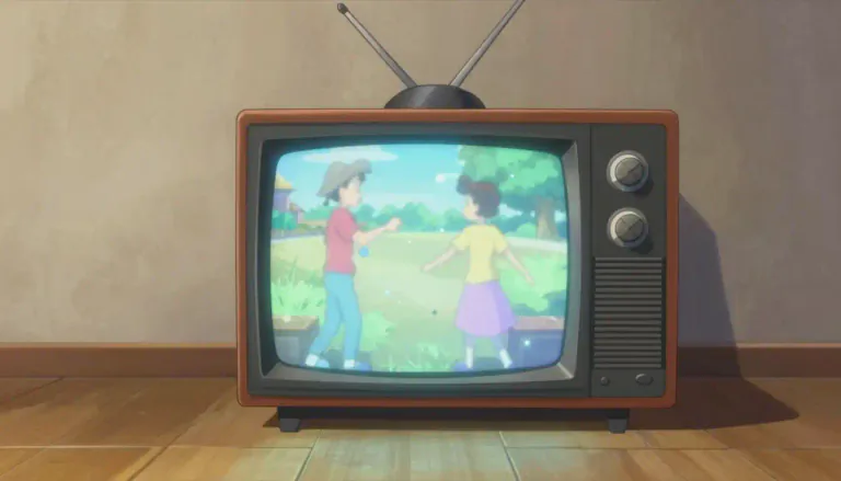Visual representation of "teevee" - A television set, a device for receiving television broadcasts and displaying them as moving images on a screen.