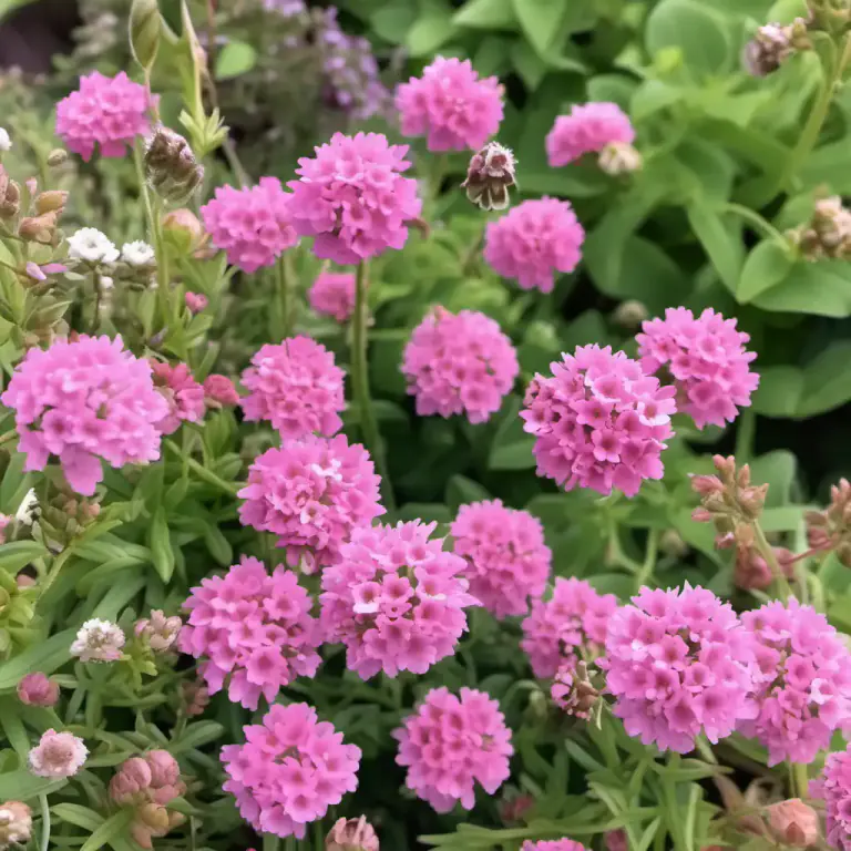 Visual representation of "thrift" - A kind of flowering plant