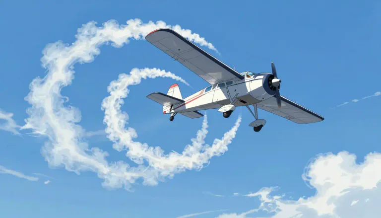 Visual representation of "aerobatic" - Referring to, involving, or capable of aerobatics.
