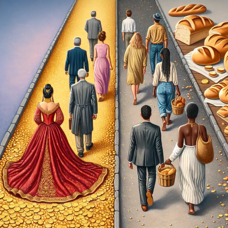 Visual representation of "divergence" - The action of becoming different or separate.