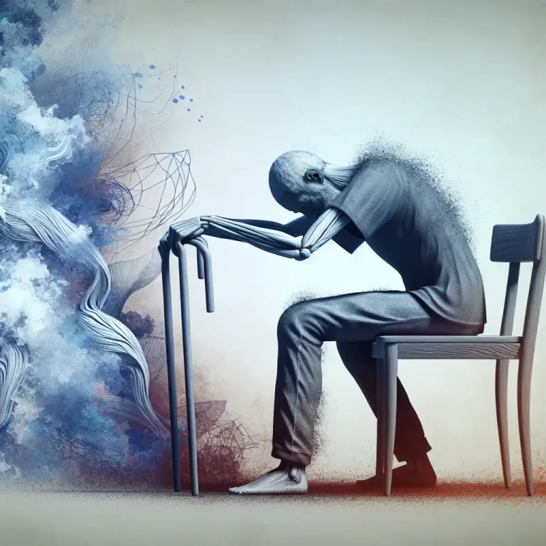Visual representation of "enervation" - The action or state of debilitating or reducing strength or effect