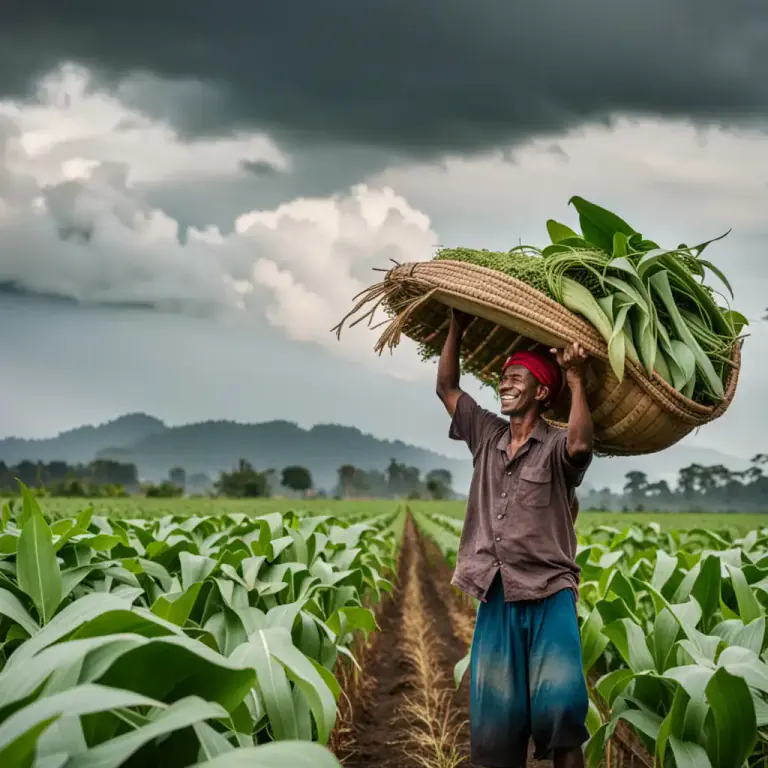 Visual representation of "reap a/the harvest" - To collect what you (or someone/something else) have/has grown.