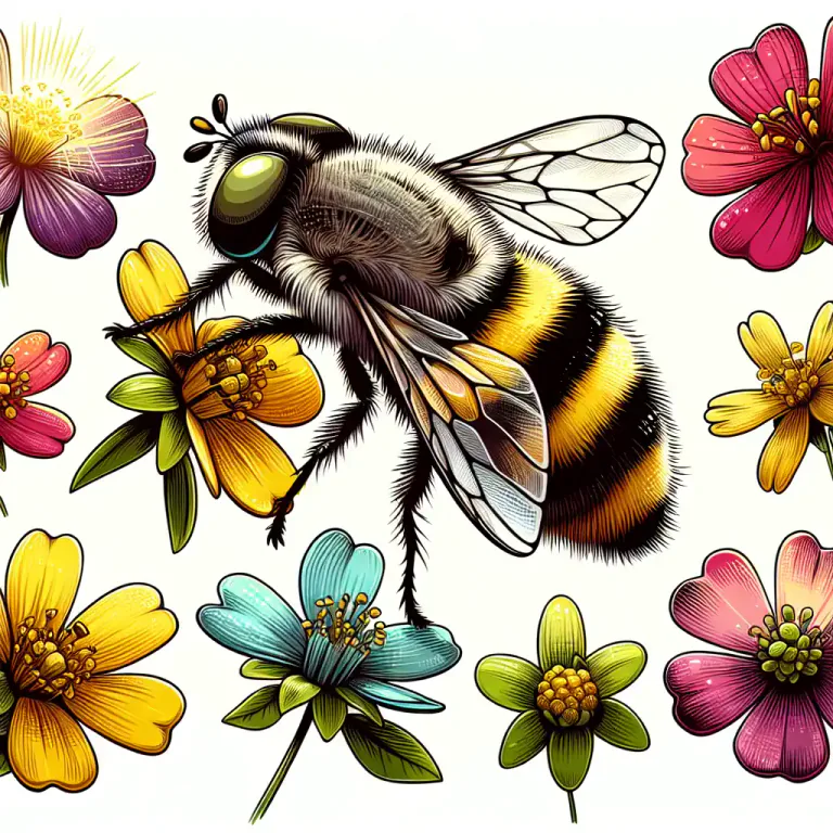 Visual representation of "as busy as a bee" - Very busy or hard-working